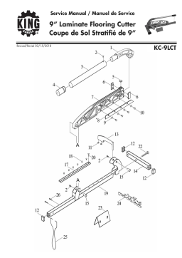 King Canada KC-9LCT 9" LAMINATE FLOORING CUTTER Manuel utilisateur