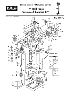 King Canada KC-118FC 17" DRILL PRESS Manuel utilisateur