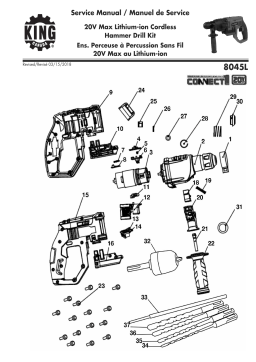 King Canada 8045L 20V MAX LI-ION CORDLESS HAMMER DRILL KIT Manuel utilisateur