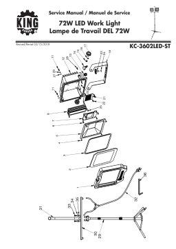 King Canada KC-3602LED-ST 7,500 LUMENS LED WORK LIGHT WITH TRIPOD Manuel utilisateur