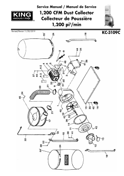 King Canada KC-3109C 2 HP 1200 CFM DUST COLLECTOR Manuel utilisateur