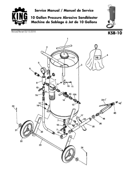 King Canada KSB-10 10 GALLON PRESSURE ABRASIVE SANDBLASTER Manuel utilisateur