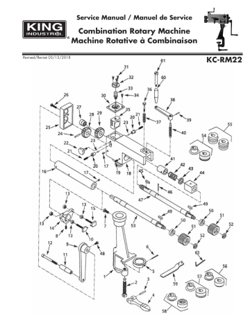 King Canada KC-RM22 COMBINATION ROTARY MACHINE Manuel utilisateur | Fixfr