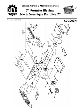 King Canada KC-3003N 7" PORTABLE TILE SAW Manuel utilisateur