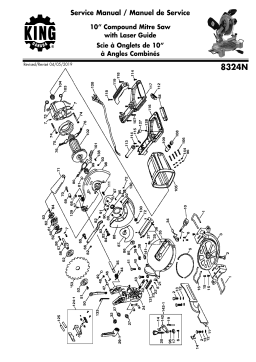 King Canada 8324N 10" COMPOUND MITER SAW WITH LASER Manuel utilisateur