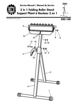 King Canada KRS-108 3 IN 1 FOLDING ROLLER STAND Manuel utilisateur