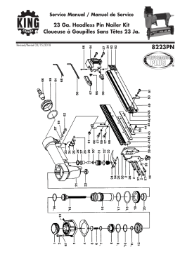 King Canada 8223PN 23 GA. HEADLESS PIN NAILER KIT Manuel utilisateur