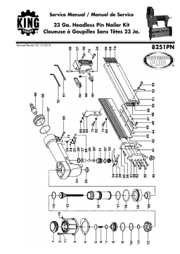 King Canada 8251PN 23 GA. HEADLESS PIN NAILER KIT Manuel utilisateur