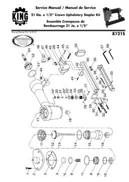 King Canada 8121S 1/2" X 21 GA. CROWN UPHOLSTERY STAPLER KIT Manuel utilisateur