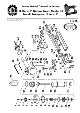 King Canada 8101S 18 GA. X 1/4" STAPLER KIT Manuel utilisateur