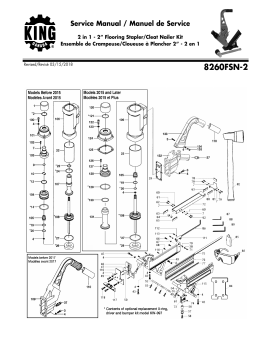 King Canada 8260FSN-2 2 IN 1 2" FLOORING STAPLER/CLEAT NAILER KIT Manuel utilisateur