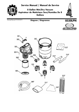 King Canada 8530LPN 8 GALLON WET/DRY VACUUM Manuel utilisateur