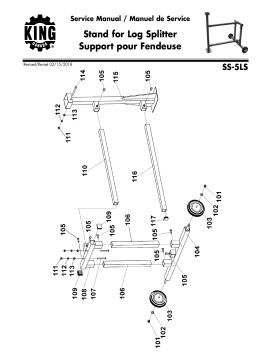 King Canada SS-5LS STAND FOR 5 TON LOG SPLITTER Manuel utilisateur