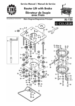 King Canada XL-125 ROUTER LIFT Manuel utilisateur