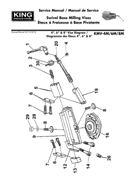 King Canada KMV-4M 4" SWIVEL BASE MILLING VISE Manuel utilisateur