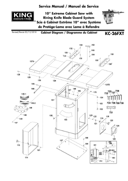 King Canada KC-26FXT/I30/30 10" EXTREME CABINET SAW W/30" INDUSTRIAL RIP FENCE SYSTEM Manuel utilisateur