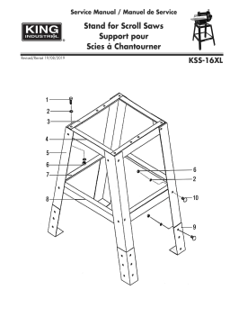 King Canada KSS-16XL STAND FOR 16'' PROFESSIONAL SCROLL SAW Manuel utilisateur