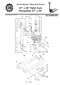 King Canada KC-2748N-NYL 27" X 48" PALLET TRUCK W/NYLON WHEELS Manuel utilisateur