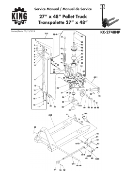 King Canada KC-2748NP 27" X 48" PALLET TRUCK W/POLYURETHANE WHEELS Manuel utilisateur