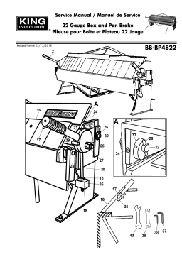 King Canada BB-BP4822 22 GA. BOX & PAN BRAKE Manuel utilisateur