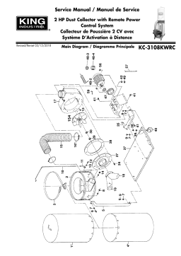 King Canada KC-3108KWRC DUST COLLECTOR WITH REMOTE Manuel utilisateur