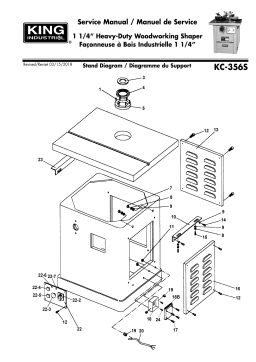 King Canada KC-356S 1-1/4"  HEAVY-DUTY WOODWORKING SHAPER Manuel utilisateur