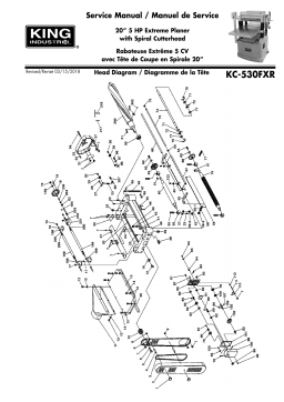 King Canada KC-530FXR 20" EXTREME PLANER Manuel utilisateur