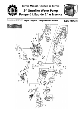 King Canada KCG-2PGN 2" GASOLINE WATER PUMP Manuel utilisateur