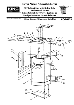 King Canada KC-10JCS/J30 10'' cabinet saw with riving knife blade guard system Manuel utilisateur