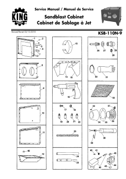 King Canada KSB-110N-9 SANDBLAST CABINET Manuel utilisateur