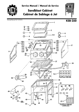 King Canada KSB-350 SANDBLAST CABINET Manuel utilisateur