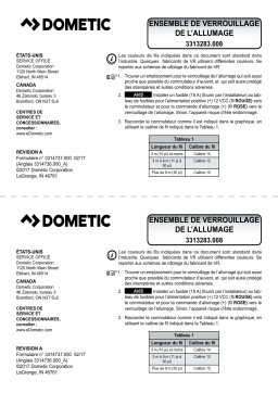 Dometic Igntion Interlock Kit 3313283.008 Ignition Interlock Manuel utilisateur