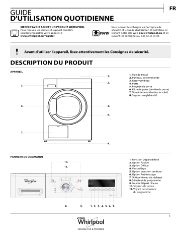 Mode d'emploi | Whirlpool HDLX 70310 Manuel utilisateur | Fixfr