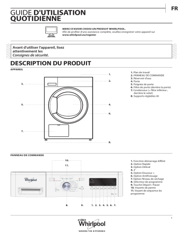 Mode d'emploi | Whirlpool DDLX 80110 Manuel utilisateur | Fixfr