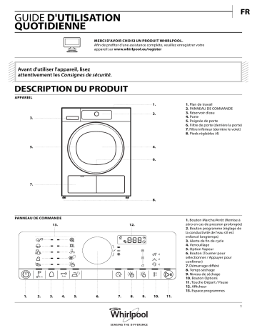 DSCX 80114 | Mode d'emploi | Whirlpool DSCX 80112 Manuel utilisateur | Fixfr