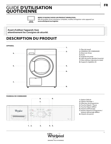 Mode d'emploi | Whirlpool DDLX 70112 Manuel utilisateur | Fixfr