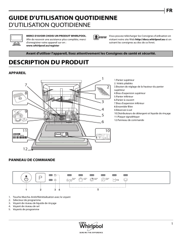 Mode d'emploi | Whirlpool WIE 2B16 Manuel utilisateur | Fixfr