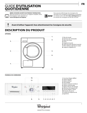 Mode d'emploi | Whirlpool HDLX 70510 Manuel utilisateur | Fixfr