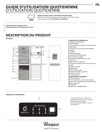 BSNF 8121 W AQUA | Mode d'emploi | Whirlpool BSNF 8101 OX AQUA Manuel utilisateur | Fixfr