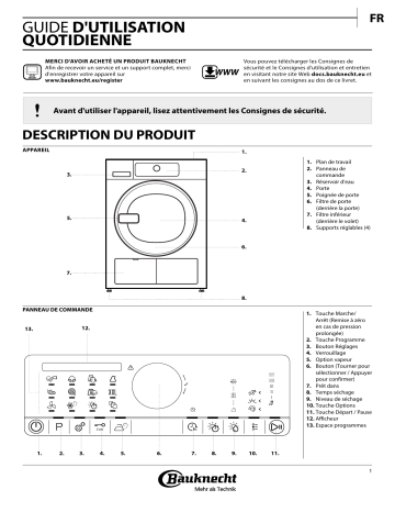 Mode d'emploi | Bauknecht TRPC 74510 Manuel utilisateur | Fixfr