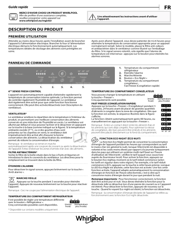 ART 9620 A+ NF | Mode d'emploi | Whirlpool ART 195/63 A+/NF Manuel utilisateur | Fixfr