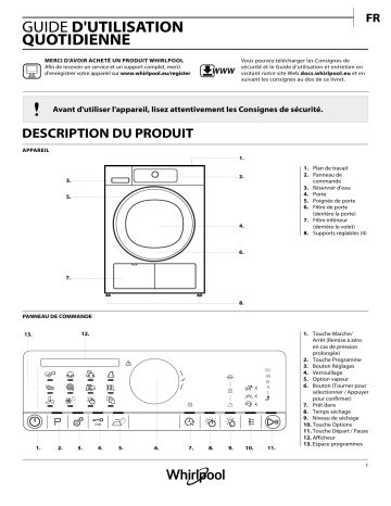 Mode d'emploi | Whirlpool HSCX 90430 Manuel utilisateur | Fixfr