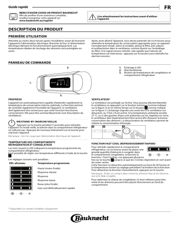 KGIE 2085 A++ | KGIS 2680 A++ | KGIE 2184 A++ | KGIS 2680 A++ LH | Mode d'emploi | Bauknecht KGIE 2164 A++ Manuel utilisateur | Fixfr