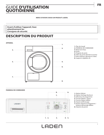 DLDX 80110 | DLDX 80111 | Mode d'emploi | Whirlpool DLDX 80112 Manuel utilisateur | Fixfr