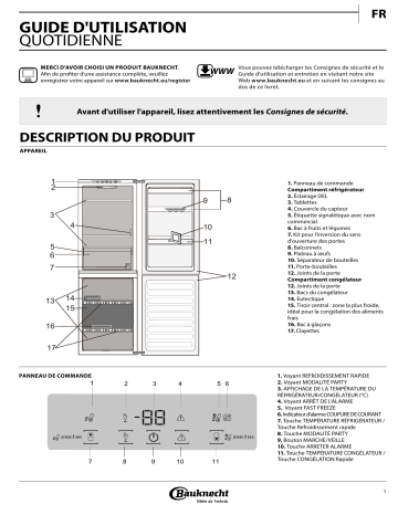 Mode d'emploi | Bauknecht KGLF 18 A3+ IN Manuel utilisateur | Fixfr