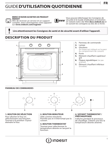 IFW 6230 IX | IFW 6230 BL | Mode d'emploi | Indesit IFW 5230 IX Manuel utilisateur | Fixfr