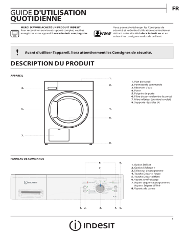 Mode d'emploi | Indesit IND80112 Manuel utilisateur | Fixfr