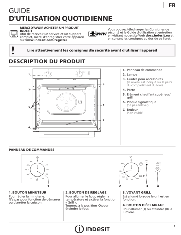 IGW 620 IX | Mode d'emploi | Indesit IGW 620 BL Manuel utilisateur | Fixfr