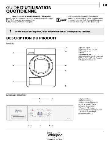 Mode d'emploi | Whirlpool DDLX 80113 Manuel utilisateur | Fixfr