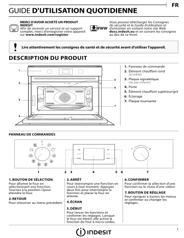 MWI 3400 IX | MWI 3445 IX | MWI 3455 IX | Mode d'emploi | Indesit MWI 5445 IX Manuel utilisateur | Fixfr